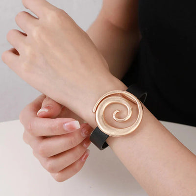 Vintage Retro Damen Armreif mit Magnetverschluss Gold