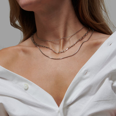 Dreilagige Choker-Halskette