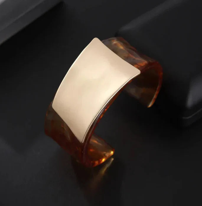 Elegante Statement Damen Armreif Manschette Gold Silber