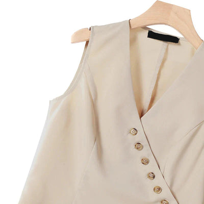 Elegantes Vintage Damen Zweiteiler Set mit weitem Bein