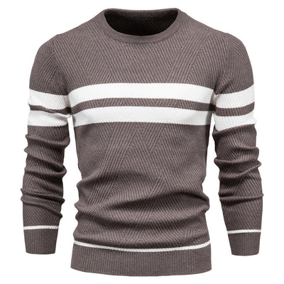 Klassischer Streifenpullover mit Elegantem Rundhalsausschnitt