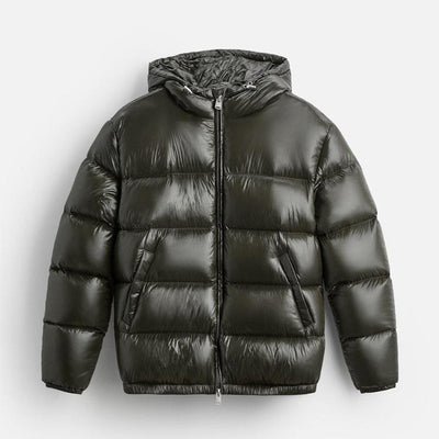Leon | Bequeme Pufferjacke für Männer Schwarz Winter