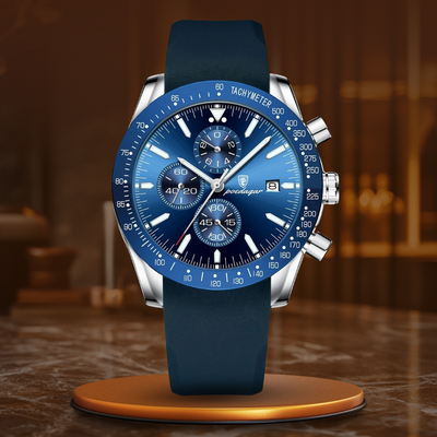 Premium Chronograph Uhr Mit Leuchtdatum, Wasserdicht, Stoßfest, Elegantes Design