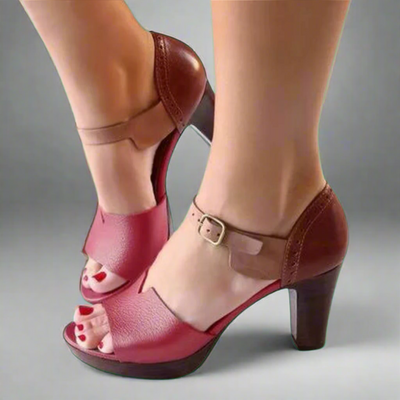 Elegante Damen Sandaletten mit Blockabsatz und Schnallenverschluss