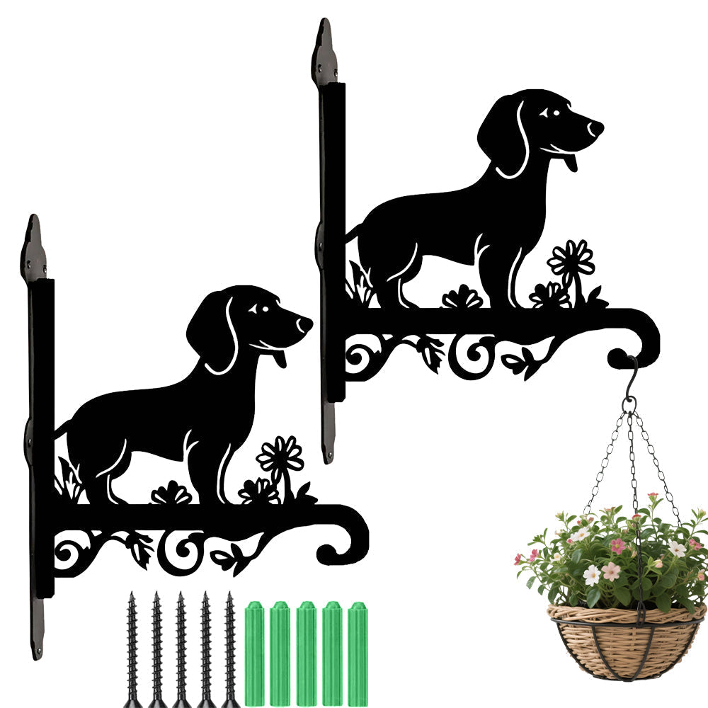 Dachshund Metall Hängender Pflanzentopfständer