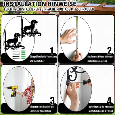 Dachshund Metall Pflanzständer zum Hängen