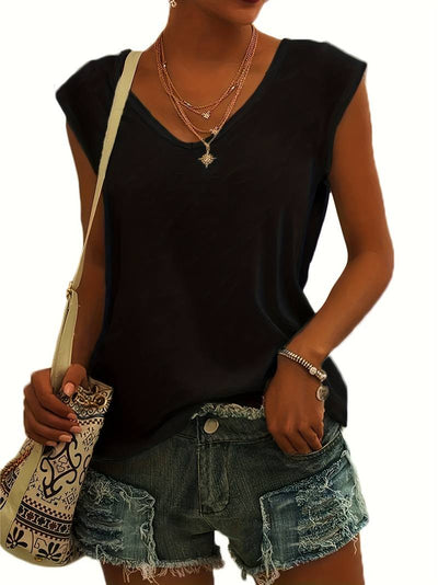 Marie | Elegantes T Shirt mit V Ausschnitt