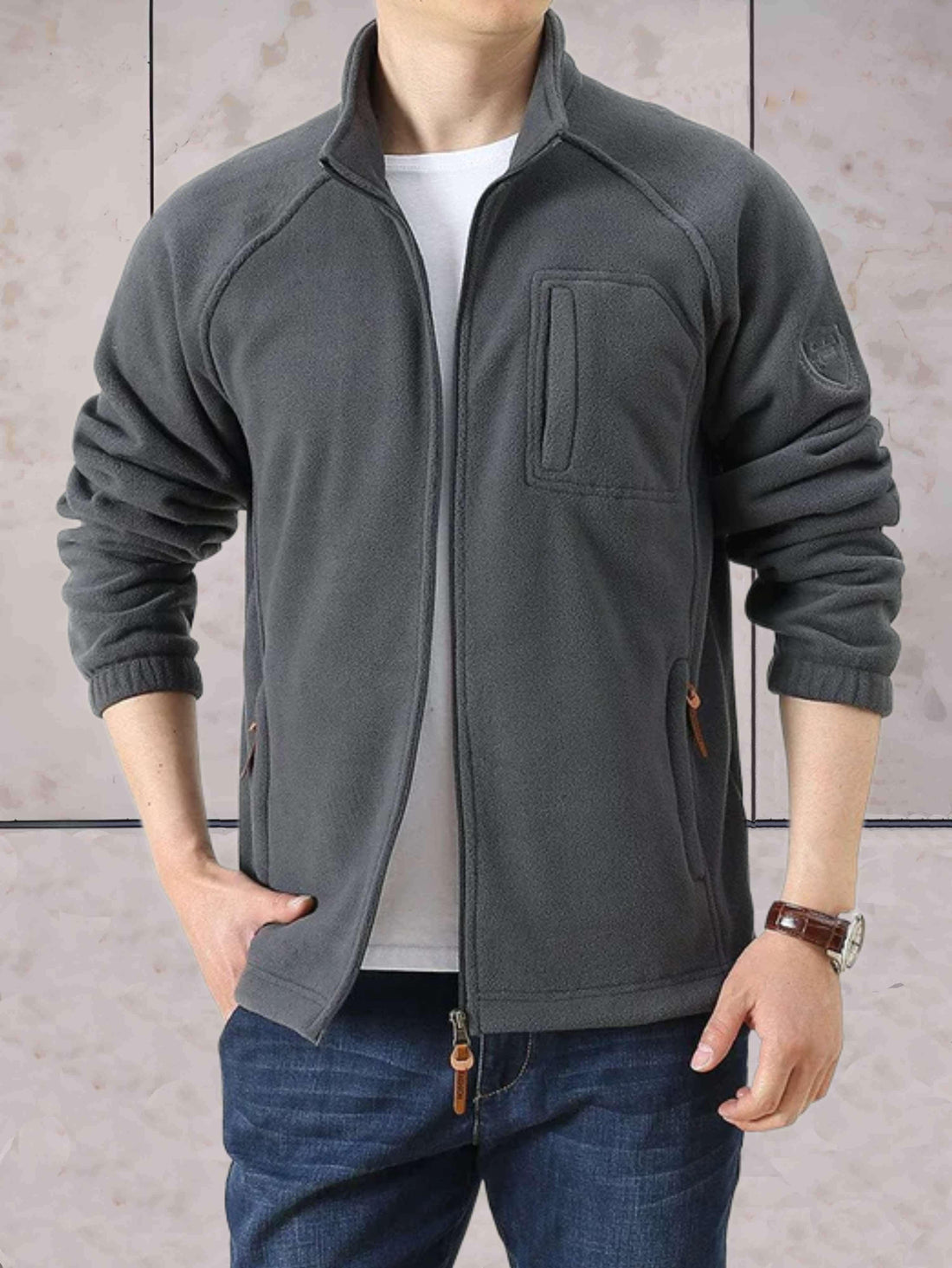 Bertram | Komfortable Wärme Herren Fleece Jacke