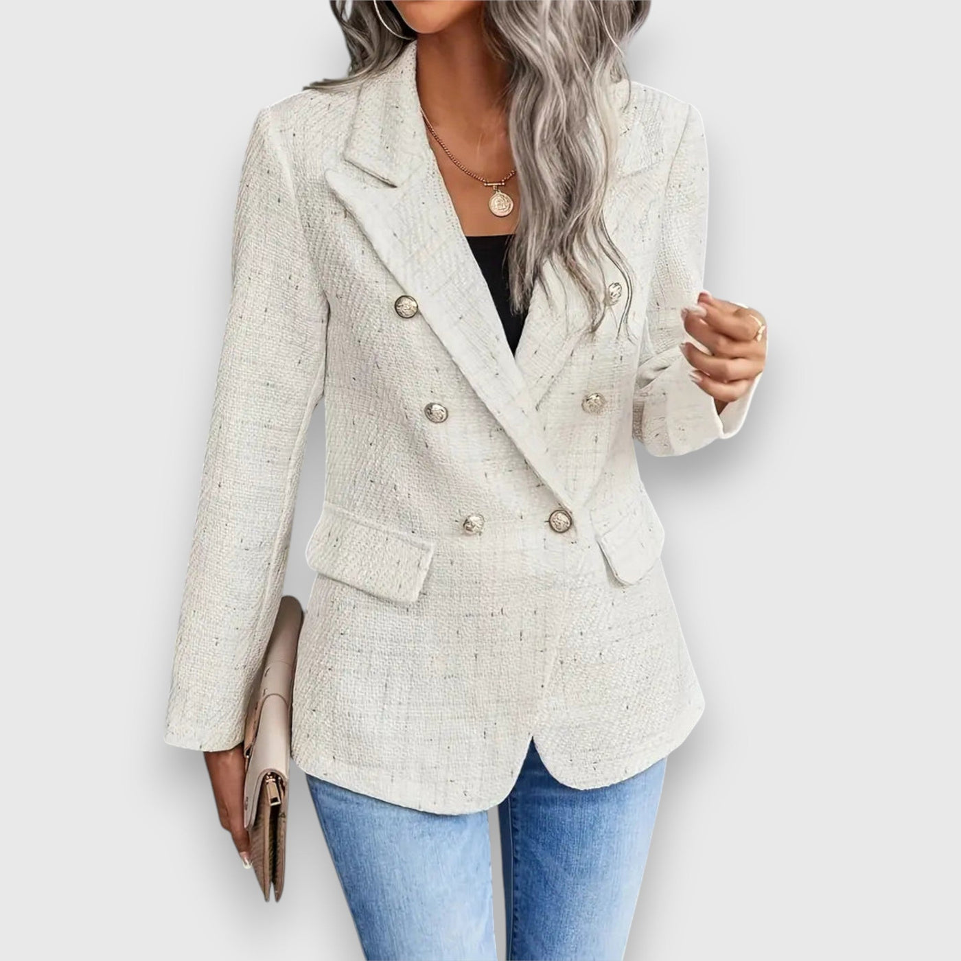Zara | Blazer aus Tweed, leicht und stilvoll