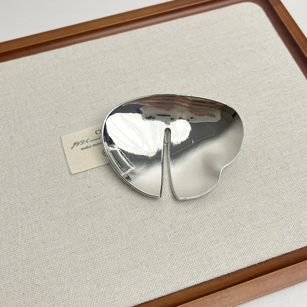 Elegante Vintage Damen Brosche Gold Silber