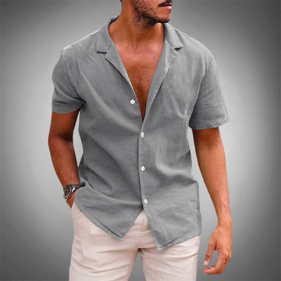 Klassisches kurzärmliges Button-Down-Hemd für Herren - Dalmacio