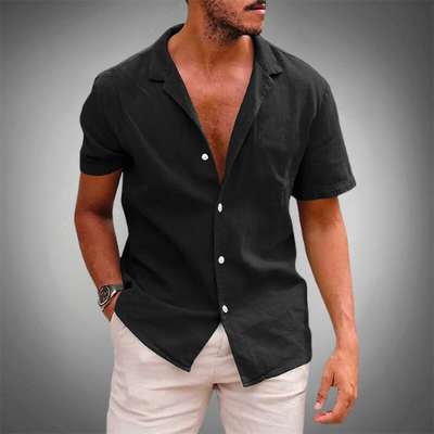 Klassisches kurzärmliges Button-Down-Hemd für Herren - Dalmacio