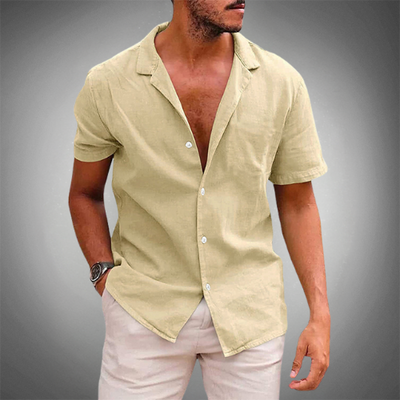 Klassisches kurzärmliges Button-Down-Hemd für Herren - Dalmacio
