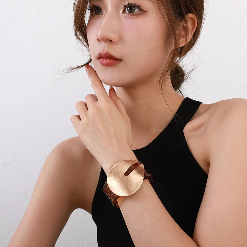 Vintage Chunky Damen Armreif Harz Statement Schmuck