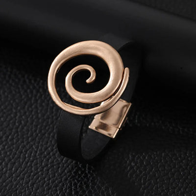 Vintage Retro Damen Armreif mit Magnetverschluss Gold