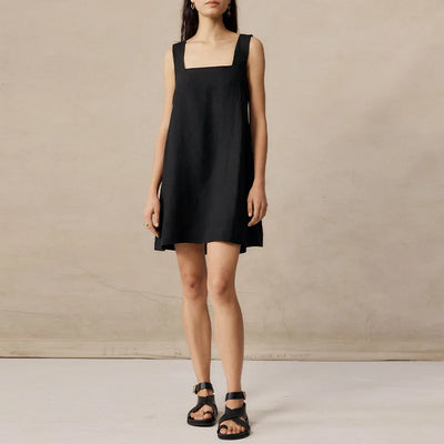 Leinen-Kleid im Vintage-Sommerstil für Damen – Marie