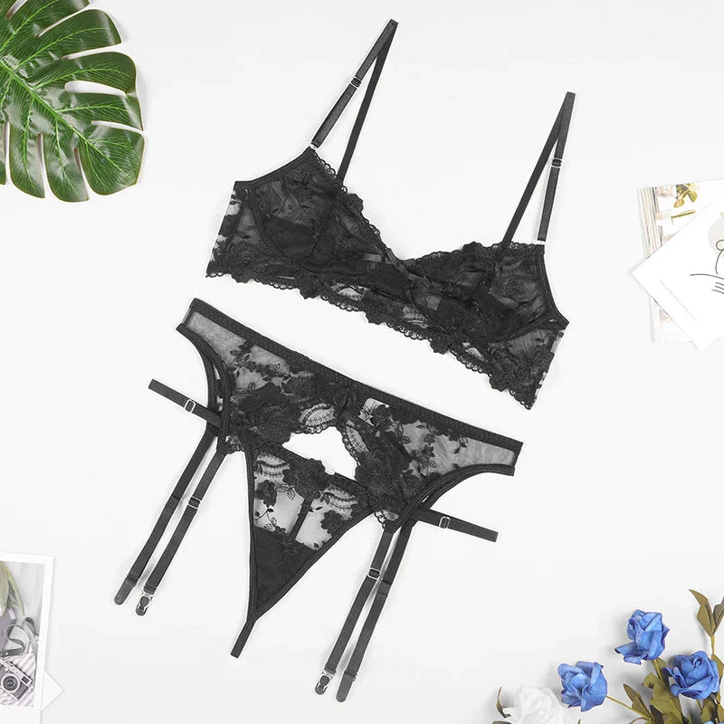 Natalia™ | 3-teiliges Französisches Dessous-Set – Eleganz und Verführung vereint