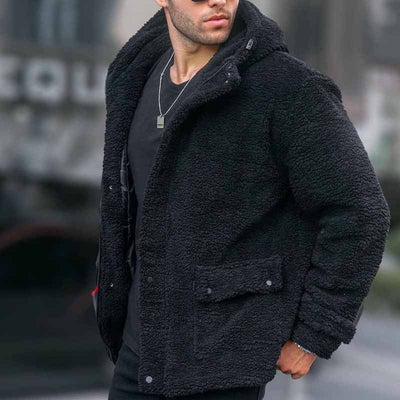 Herren kuschelige Teddyfelljacke Aliams