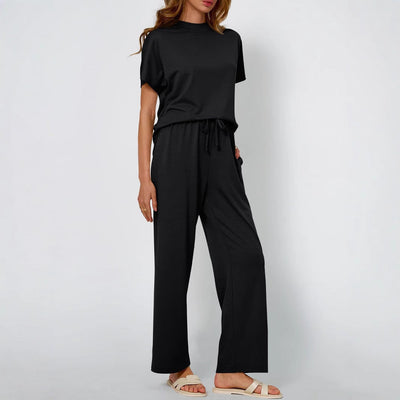 Damen Sportliches Lounge-Set mit weitem Oberteil und elastischem Bund Fudus