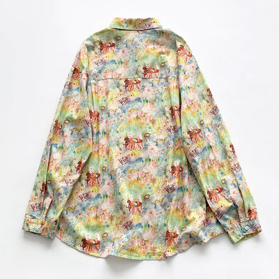 Damen bedruckte Hemdbluse Fudus