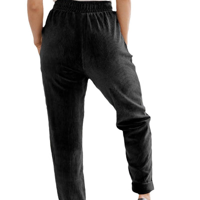 Damen Wohlfühl-Hosen mit feinem Rippdesign Fudus