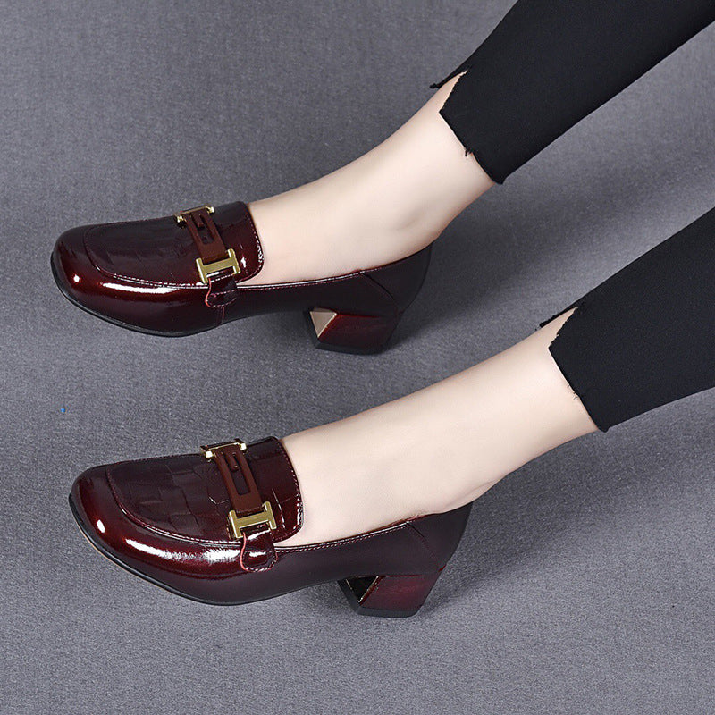 Bordowe - Loafer