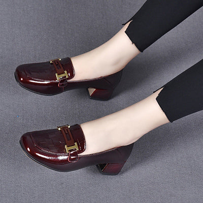 Bordowe - Loafer