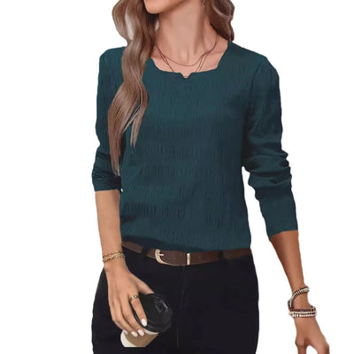 Damen Elegantes Langarmshirt mit strukturiertem Design Fudus