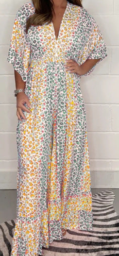 Vivienne | NEUER STIL Kleid mit Panther-Print-Ausschnitt