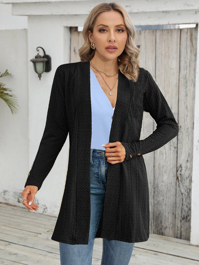 Damen Strickjacke mit strukturiertem Design und Knopfdetails Fudus