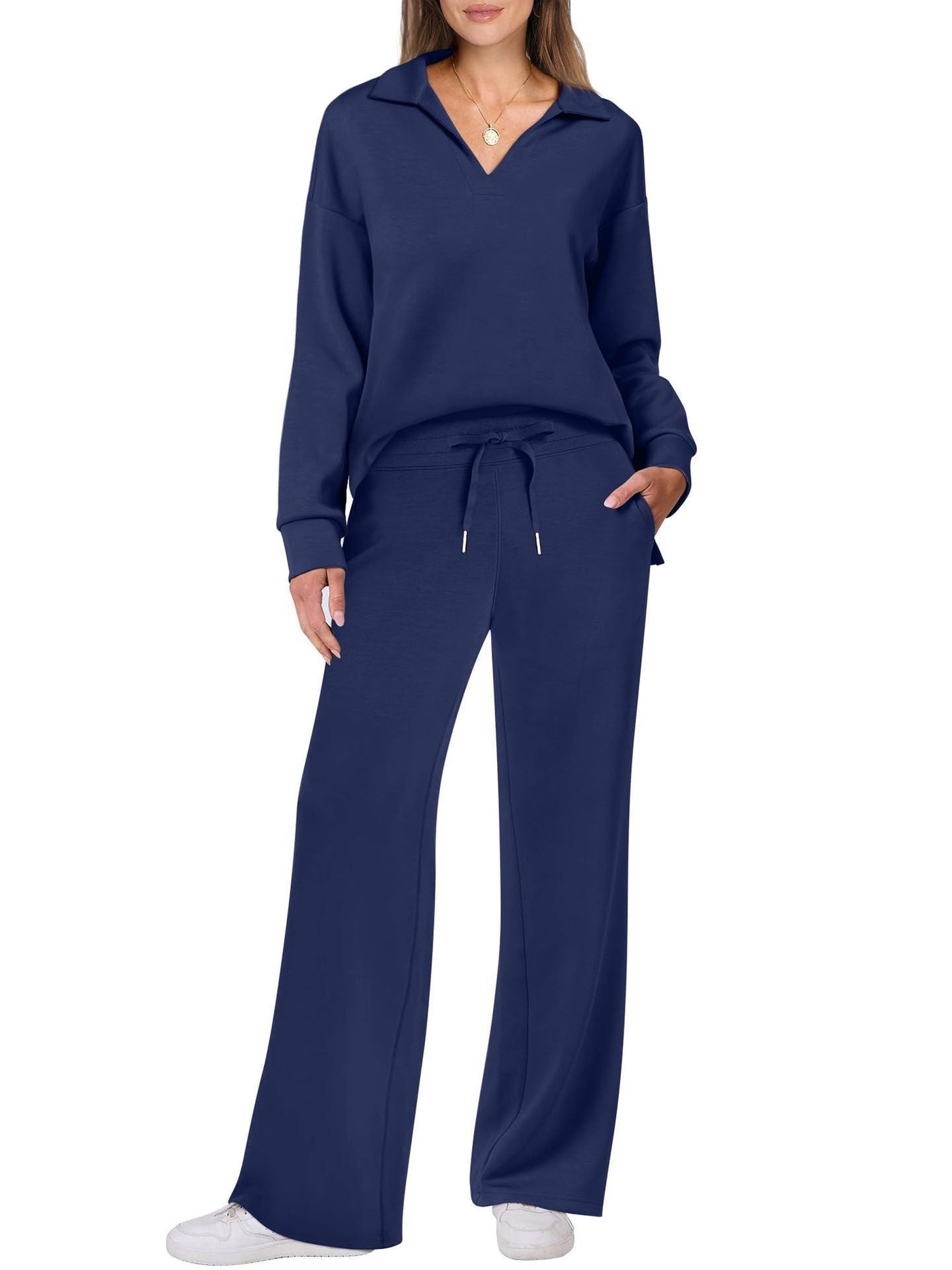 Damen Sportliches Sweater-Set mit weichem Material und Lounge-Style Fudus