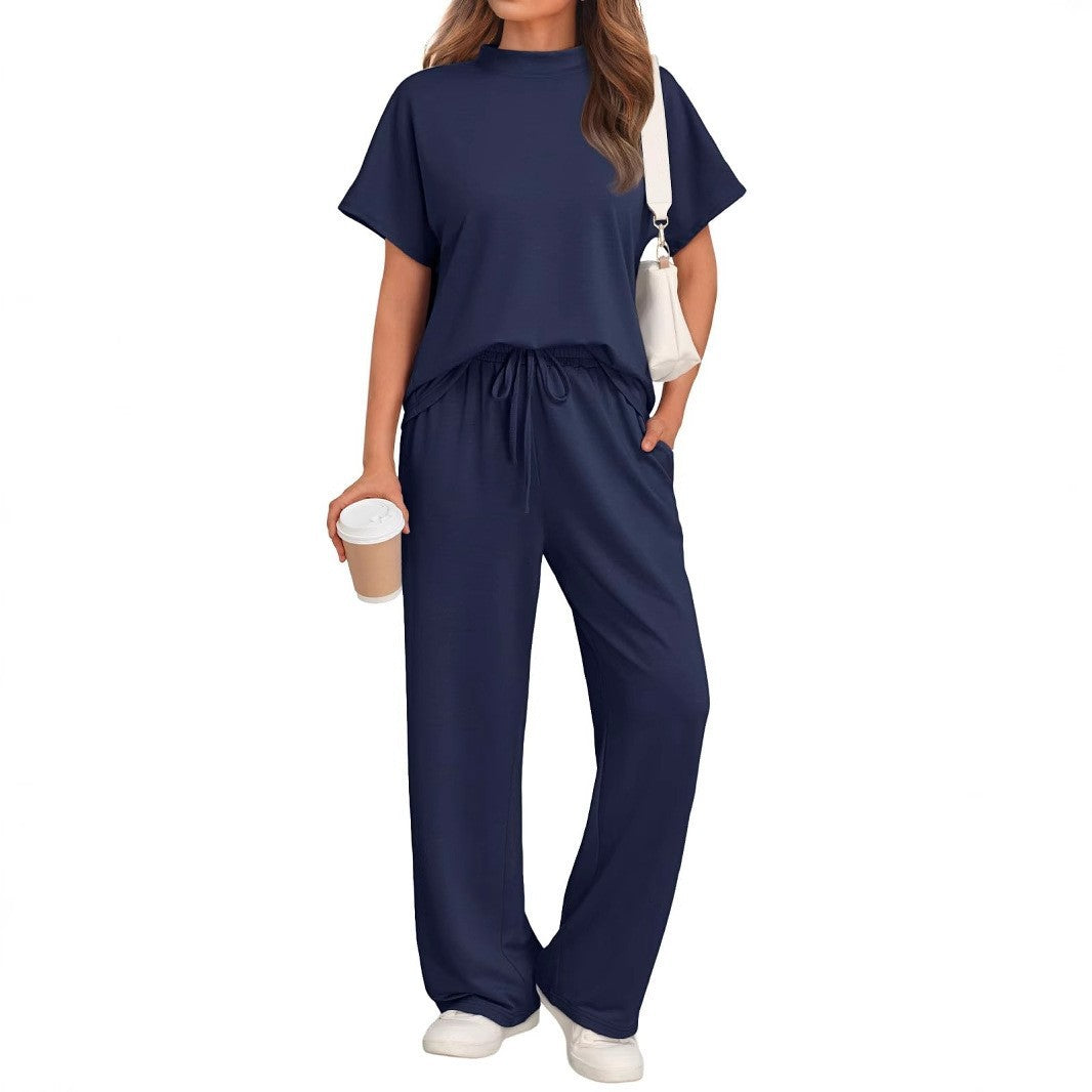 Damen Sportliches Lounge-Set mit weitem Oberteil und elastischem Bund Fudus