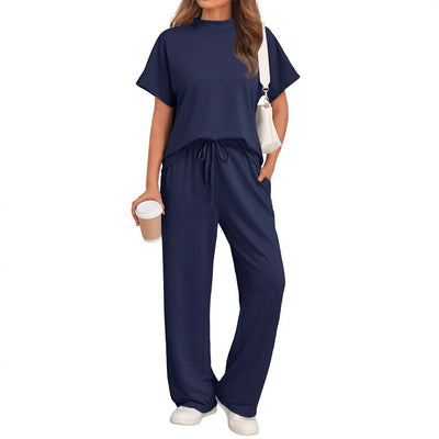 Damen Sportliches Lounge-Set mit weitem Oberteil und elastischem Bund Fudus