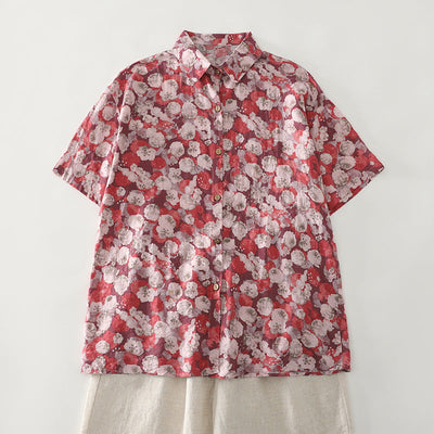 Damen Bluse im lockeren Schnitt mit floralem Design Fudus