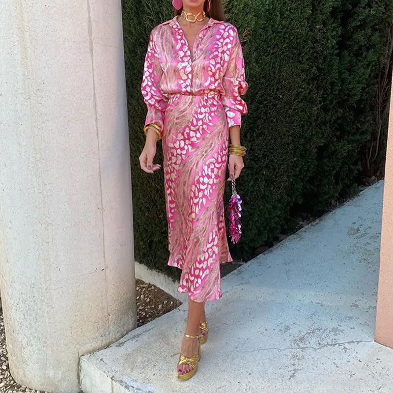 Damen Maxikleid mit lockerer Passform und attraktiven Drapierungen Fudus