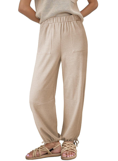 Damen Bequeme und luftige Freizeithose mit elastischem Bündchen Fudus