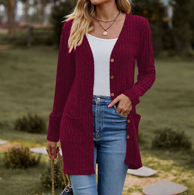 Damen Langmodischer Cardigan Fudus