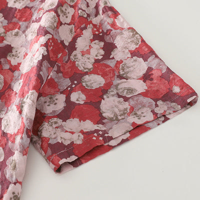 Damen Bluse im lockeren Schnitt mit floralem Design Fudus