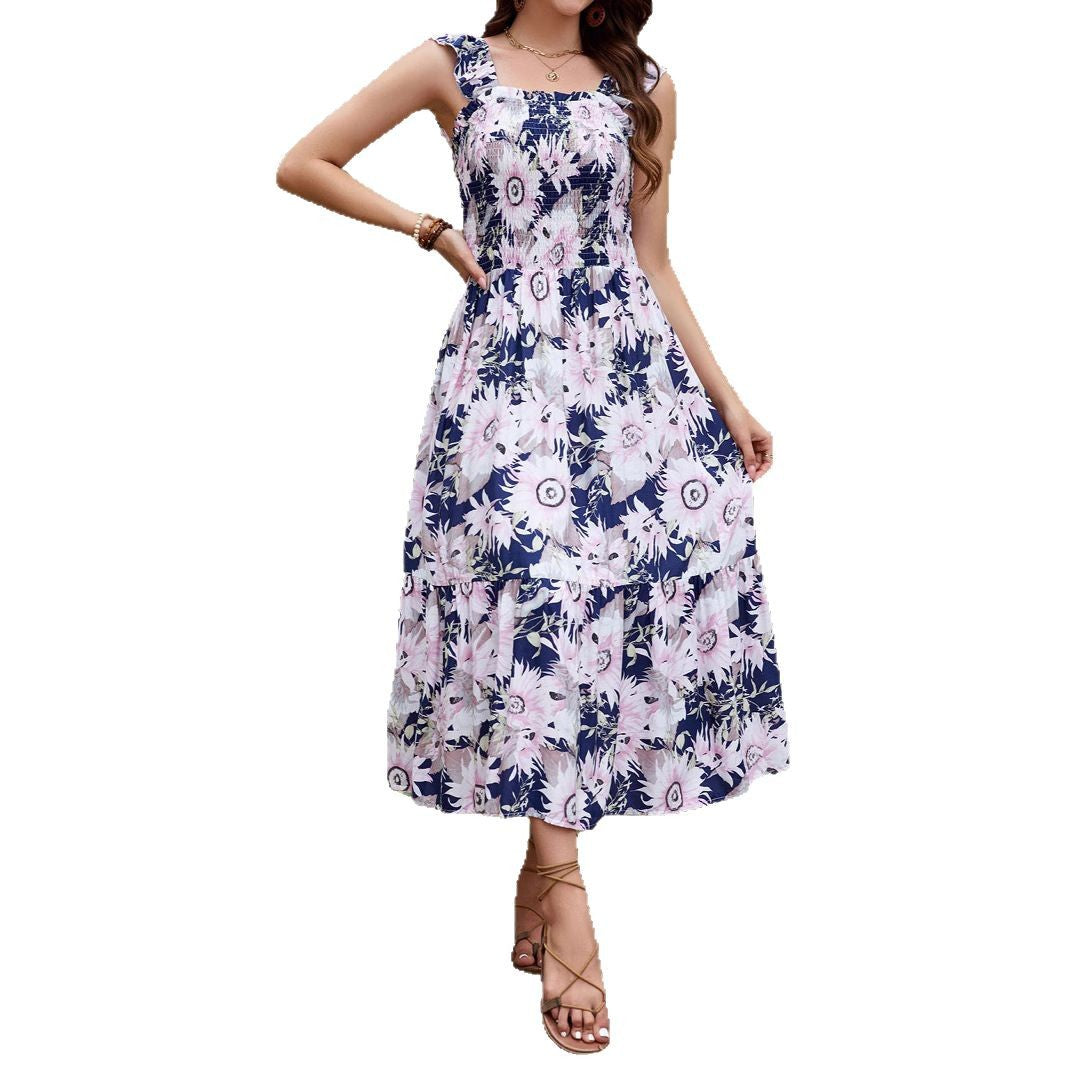 Damen Etuikleid mit floralen Mustern Fudus