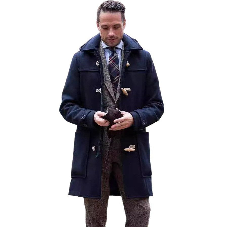 Herren eleganter Dufflecoat aus hochwertiger Wolle Aliams