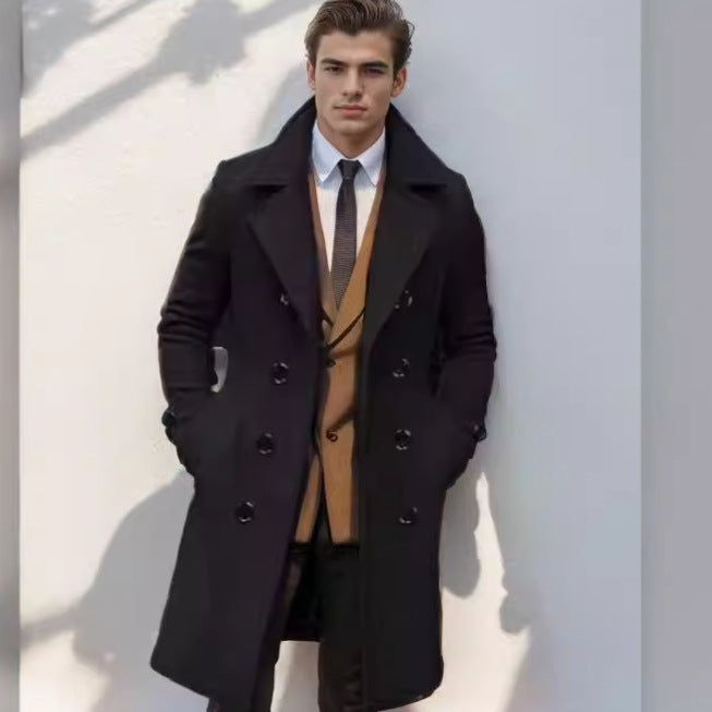 Herren eleganter Wool Trenchcoat Aliams