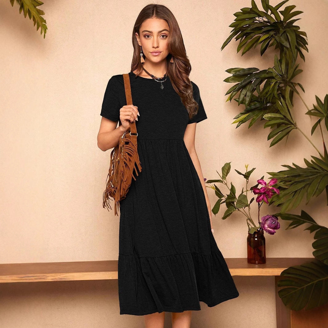 Damen Sommerkleid mit lässigem Schnitt und praktischen Taschen Fudus