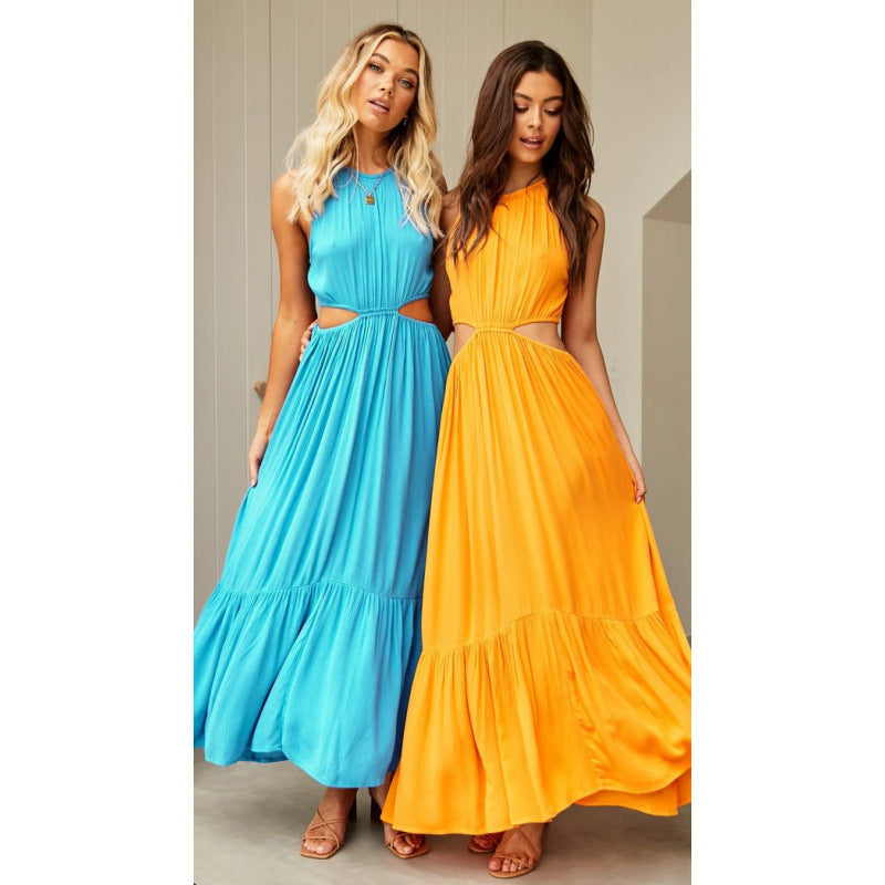 Damen Maxikleid mit cut-out Detail Fudus