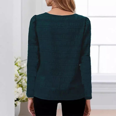 Damen Elegantes Langarmshirt mit strukturiertem Design Fudus
