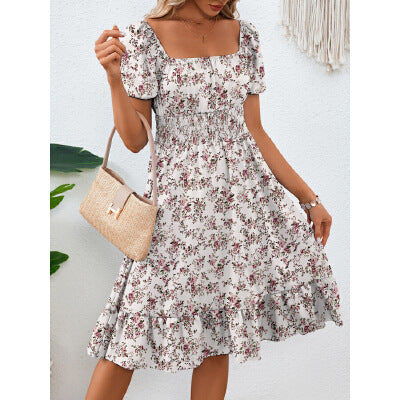 Damen Sommerkleid mit Blumenmuster Fudus