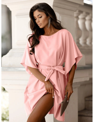 Damen Wickelkleid mit elegantem Schnitt und fließendem Stoff Fudus