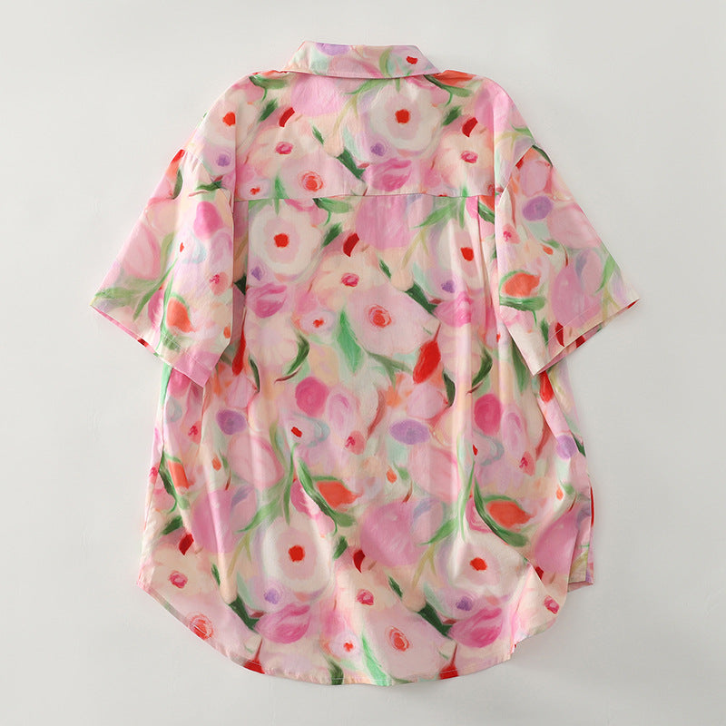 Damen Bluse mit floralem Print Fudus