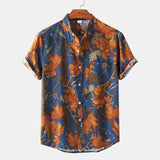 Geblümt blau-orange