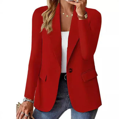 Damen modischer Blazer mit eleganten Details und taillierter Passform Fudus