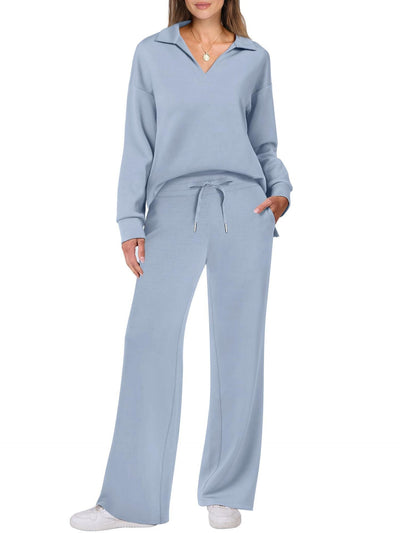 Damen Sportliches Sweater-Set mit weichem Material und Lounge-Style Fudus